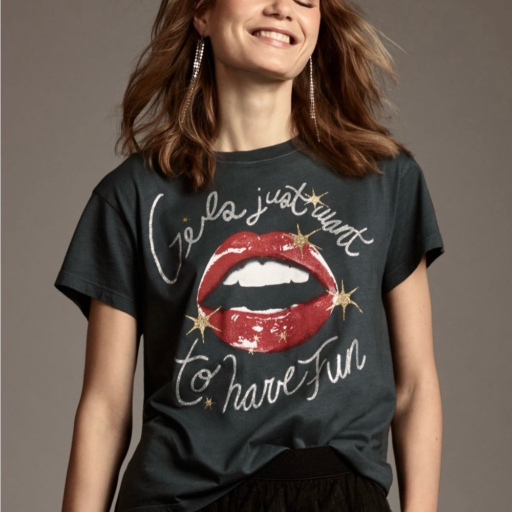 Anthropologie Graphic Tee - Girls Just Want To Have Fun